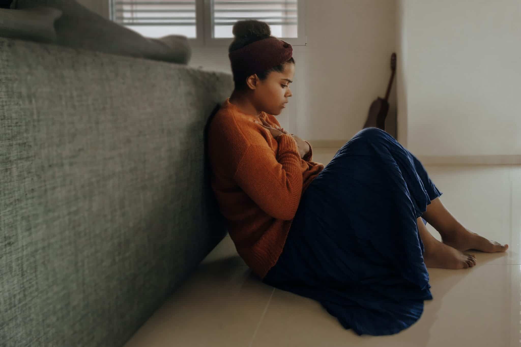 Anxious student who is seeking ways of calming exam anxiety